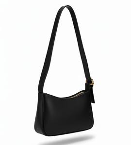 Sac à main vintage en cuir véritable noir pour femme, petit sac hobo tendance, pochette de soirée, résistant à l'eau, style Y2K - Product Image 2