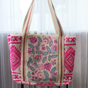 Bolso de mano con cuentas de limón Capri para mujer, Directo del fabricante indio, con asas de bambú, de glowin fashion - Product Image 5