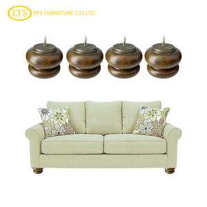 Jambe de canapé ronde en bois d'acacia de haute qualité et jambe de Table jambes de meubles de conception classique pour le Service d'OEM de chaise et de Table disponible - Product Image 1