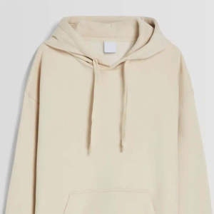 เสื้อฮู้ดดี้ผู้ชายผ้าฝ้ายออร์แกนิค 100% ทรงโอเวอร์ไซส์ ทรงบ็อกซี่ สำหรับฤดูหนาว ลายเรียบ พิมพ์ลายนูน ผ้าฟลีซ ย้อมสีพื้น - Product Image 6