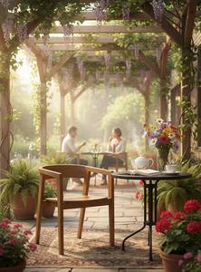 Fauteuil de salle à manger en bois écologique moderne SOLOBEAT pour usage commercial en extérieur - Product Image 2