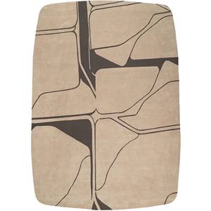 Alfombra de lana con mechones a mano personalizada al por mayor diseño ovalado moderno decoración del hogar lavable Picnic uso al aire libre PET amigable antideslizante Reversible - Product Image 1