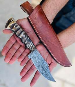 Premium Survival High Quality Hot Seller Customized Handmade Top Quality Damascus <b>Steel</b> Hunting Skinner knives 4 Inches - Product Image 6