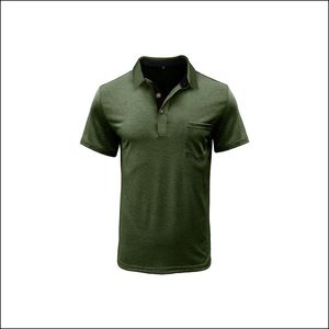 100% coton anti-rides pour hommes pour T-shirts polo avec motif solide à manches courtes Logo imprimé personnalisable-ODM Supply - Product Image 3