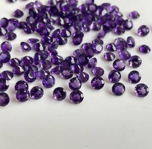 Amatista Púrpura Natural, Corte Redondo, Facetada de 1.75mm - Amatista Suelta de Primera Calidad - Product Image 4