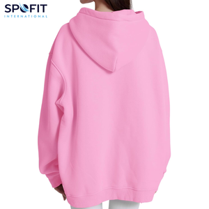 Sweats à capuche délavés pour filles, tendance, respirants, sweats à capuche pour femmes, épaules tombantes, streetwear, 100% coton, 2026 - Product Image 3