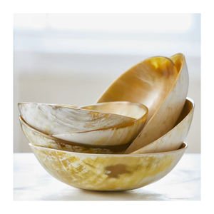 Bol en corne décoratif élégant et simple bol de service de Dessert de nourriture de table pour la maison hôtel complexes Dessert serveur Ware Bowl - Product Image 1