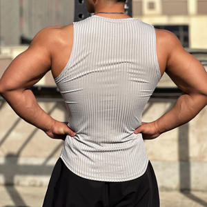 Wholesale Sleeveless Workout Gym Tank Tops Quick Dry Outdoor Sportswear Casual Fitness <b>Running</b> <b>Vest</b> Embroidery Private Label - Product Image 6