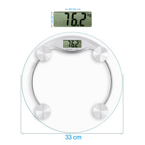 กระจกเทมเปอร์ดิจิตอลน้ำหนักได้180กก. เครื่องชั่งน้ำหนักในห้องน้ำจอแสดงผล LCD ขนาดใหญ่ครอบคลุมทั่วโลกได้อย่างแม่นยำ100กก. - Product Image 1