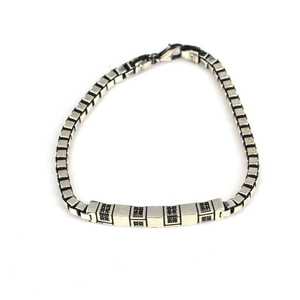 925 Sterling <b>Silver</b> Onyx Stone Cube Chain <b>Bracelet</b> Elegant Crystal <b>Bracelets</b> & <b>Bangles</b> - Product Image 3