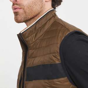 Nouveau design, mode hiver, logo personnalisé, Chauffe-corps hiver gonflé, Gilet à col montant pour hommes, Vestes bouffantes sans manches - Product Image 3
