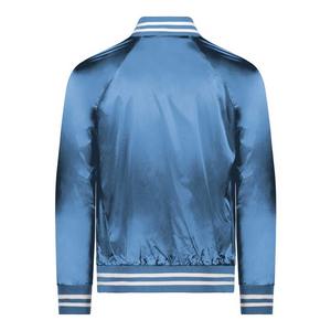 Chaqueta universitaria de satén a la moda para mujeres y hombres Chaqueta de béisbol brillante para ropa informal al por mayor - Product Image 3