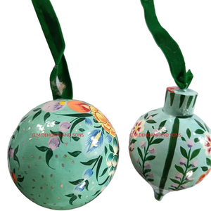 Adornos navideños de árbol de bolas de papel con forma de pájaro y cuentagotas con técnicas de impresión UV - Product Image 4