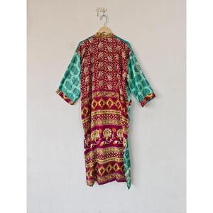 ชุดกิโมโนผ้าไหมยาวสไตล์โบฮีเมียนสำหรับสตรีขนาดพิเศษชุดใส่ฮันนีมูนเลานจ์ของขวัญสุดหรูสำหรับคุณแม่ - Product Image 6