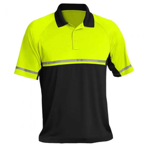2025 Hi Viz Men's for Polo Shirt Impresión de logotipo personalizado 100% Algodón Ropa de trabajo de manga corta de alta visibilidad - Product Image 5