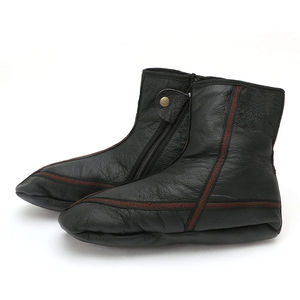 Fournisseur direct d'usine, chaussettes en cuir de vache véritable, antidérapantes, légères, confortables, respirantes, sur mesure, pour hommes, hautes - Product Image 2