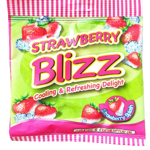 Caramelos Duros de Fresa Blizz, 18 Piezas, Delicia Refrescante, Sabor Afrutado, Halal, Hecho en Malasia - Product Image 1