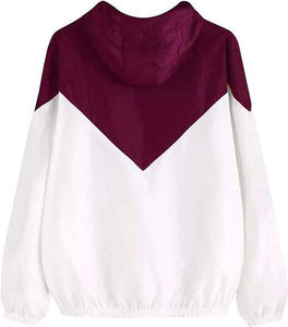 Veste coupe-vent à capuche de qualité supérieure, imperméable, imprimée, pour femme, respirante, séchage rapide, tissu à mémoire de forme, couleur contrastée, hiver - Product Image 3