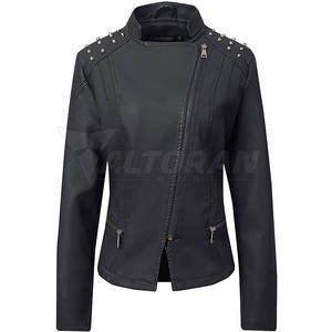 Chaqueta de Cuero PU para Mujer, Ligera y Moderna, Chaqueta de Cuero para Mujer con Diseño de Manga Larga, Chaqueta de Cuero para Mujer - Product Image 3