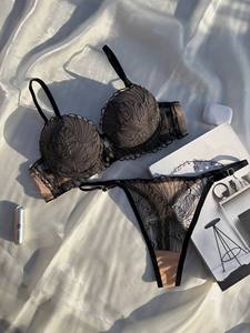 Women's <b>Sexy</b> Push-Up Breathable Bikini Lace Underwear <b>Set</b> Made in Turkey Wholesale Custom Lingerie Supplier Opt171 - Product Image 4