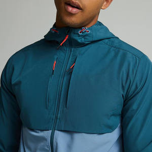 Custom Breathable Lightweight Men Windproof Windbreaker Jacket For Men Polyester Jacket with Adjustable Hood for Outdoor Sports - Product Image 5