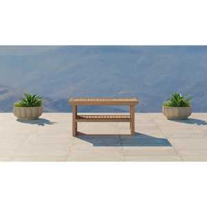 Zephaniah โต๊ะกาแฟทำจากไม้สักเนื้อแข็งดีไซน์ทันสมัยเฟอร์นิเจอร์ห้องนั่งเล่นแต่งลายธรรมชาติสำหรับใช้ในบ้าน - Product Image 2