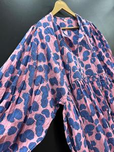 Vestido Midi acampanado de algodón ecológico con estampado de exportación para mujer, atuendo informal de verano, patrones vibrantes, India Natural - Product Image 6