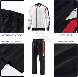 Ensemble de survêtement 100% coton personnalisé unisexe pour adultes surdimensionné sweat à capuche jogging respirant grande taille pour logo imprimé printemps - Product Image 3