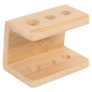 Accessoires de salle de bain écologiques et durables en bois naturel de couleur bois, support de brosse à dents personnalisable, prix - Product Image 2