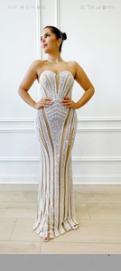 Rajgadhia exporte taille personnalisée couleur robe de soirée 116 plein perlé travail manuel taille naturelle pour les fêtes de mariage quantité minimale de commande 5 pièces - Product Image 3