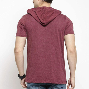 Haute qualité hommes hiver à capuche demi-fermeture éclair T-Shirt fermeture éclair Polyester/coton mélange décontracté rue mode Gym porter élégant haut Logo - Product Image 2