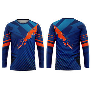 Venta caliente nuevo estilo personalizado Digital impreso 100% transpirable de punto camisas de manga larga patrón sólido sublimación - Product Image 1