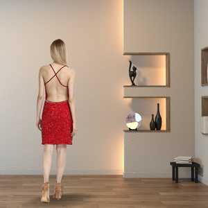 Robe de soirée élégante à perles faites à la main avec des pierres scintillantes pour les soirées cocktail, les soirées de gala et les réunions formelles en provenance d'Inde - Product Image 4