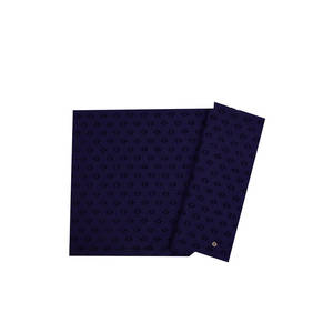 Navy Blue Viscose Jacquard Square <b>Scarf</b> 65X190 - Product Image 3