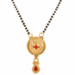 Pendentif kundan Designer en forme de cercle plaqué or de style traditionnel indien pour femme - Product Image 4