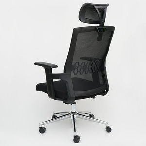 Silla de Oficina Ergonómica GAK829 con Malla Anti-Fatiga, Reposacabezas Ajustable, Base de Metal Cromado, Asiento Elevador de Espuma para Oficina en Casa, PP PU - Product Image 4