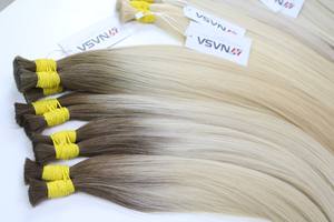 Extensions de cheveux en vrac de qualité de luxe Cheveux vietnamiens Double noyade 100 grammes Couleurs claires 12 pouces - Product Image 4