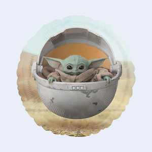 Palloncino in lamina metallica Baby Yoda 43 cm Decorazioni per feste - Product Image 1