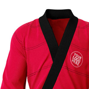Kimono de jiu-jitsu brésilien en coton pré-rétréci à armure perlée 400 g/m² avec logo brodé, vente en gros d'usine d'arts martiaux - Product Image 2
