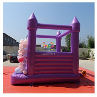 Château gonflable de qualité supérieure en PVC de qualité commerciale, double couture, violet, facile à installer pour les locations de fêtes en plein air
