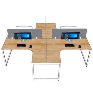 Mesa de Salón Minimalista Slean HBSL033, Diseño de 4 Plazas, 280x240cm, Madera de Caucho con Patas de Hierro - Product Image 4