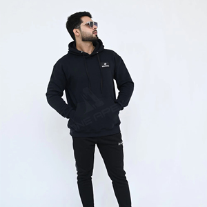 Sudadera con capucha personalizada para hombre de alta calidad 100% algodón patrón sólido fábrica al por mayor diseño personalizado cuello con capucha - Product Image 1