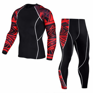 Ensemble de sport 2 pièces à manches longues avec logo personnalisé, leggings de sport par sublimation, shorts de compression pour femmes, ensemble de rashguard pour garçons - Product Image 1