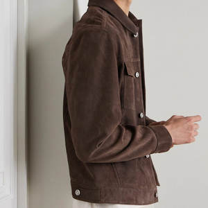 Chemise en cuir suédé légère et confortable Chemise en cuir suédé pour hommes de différentes couleurs et de meilleur fournisseur de meilleure qualité - Product Image 3
