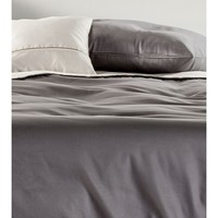 Fabriqué en Italie, 100% coton satiné, 300TC, linge de lit durable toutes saisons avec taies d'oreiller (160x190 cm, 50x80 cm), marque privée