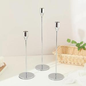 Hot Selling Golden Iron <b>Candle</b> <b>Stick</b> Pillar Stand Quality Table Decorative Centerpiece for Christmas Christmas <b>Candle</b> Holder - Product Image 2
