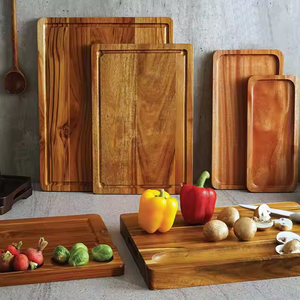 Offre de prix bon marché planche à découper réversible en bois épais jus rainuré grande planche à découper personnalisée par artisanat croissant - Product Image 4
