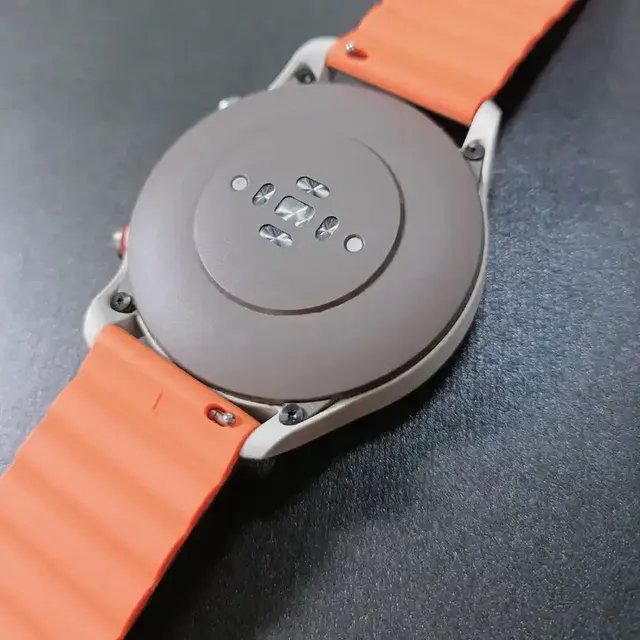 Conveniently Functional Soft Magnetic Silicone Rubber Orange/Grey 22mm Watch Band Replacement Premium Watch Parts Lanjo B9722