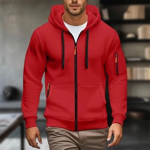 2026New moda sudadera abrigo bolsillos delanteros cálido cremallera chaqueta de lana de cordero hombres y mujeres Otoño Invierno Color puro cárdigan con capucha - Product Image 2