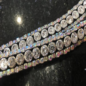 Cristaux scintillants personnalisés, strass bling-bling, design mince, bandeau de sourcil de cheval en cuir noir fait à la main, vente en gros - Product Image 5